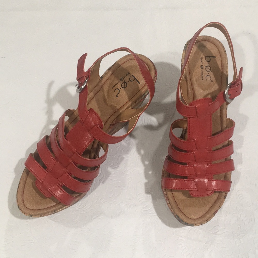 NWOT B.O.C women’s wedge heel sandals, size 7M